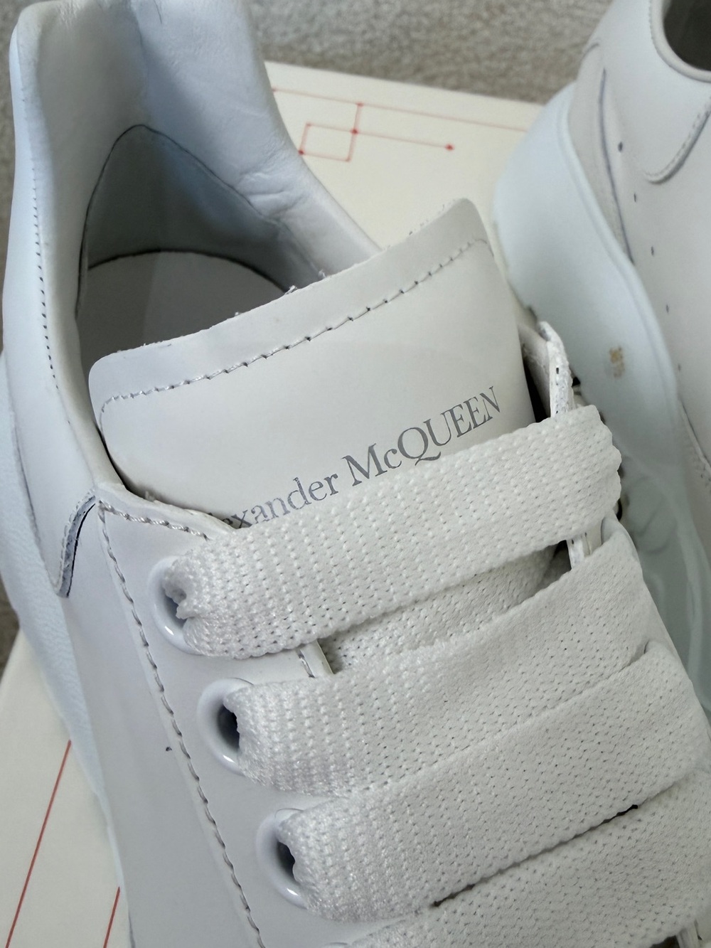 Alexander McQueen All-White Chunky Leather Sneakers 39 - Picture 2 of 5
